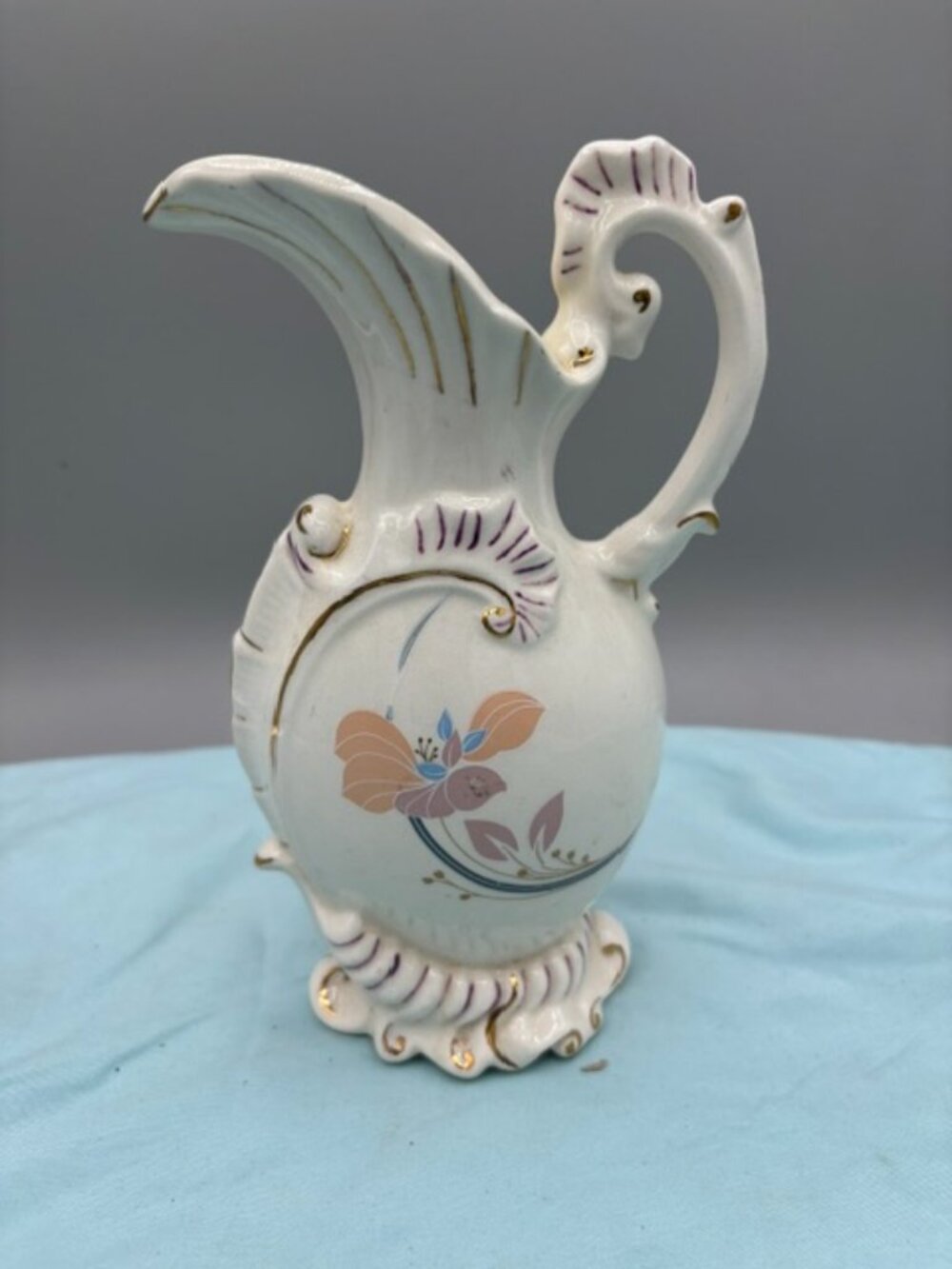 Vintage Decorative Water Basin 8" Pitcher